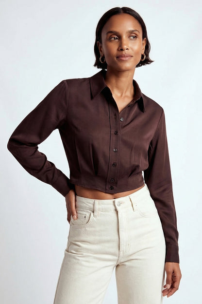 Paisley Shirt- Brown