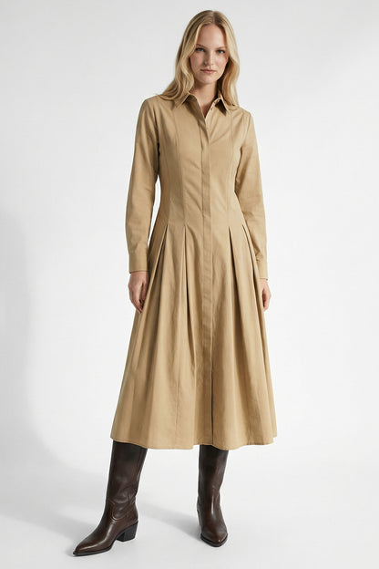 Thaliay Dress- Beige