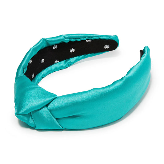 Turquoise Knotted Silk Headband