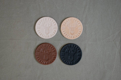 Leather Coaster | South Texas Hunting Club: Light Brown