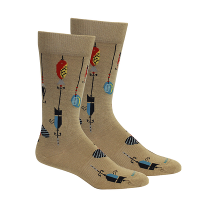 Lured (Fishing) Socks: Khaki