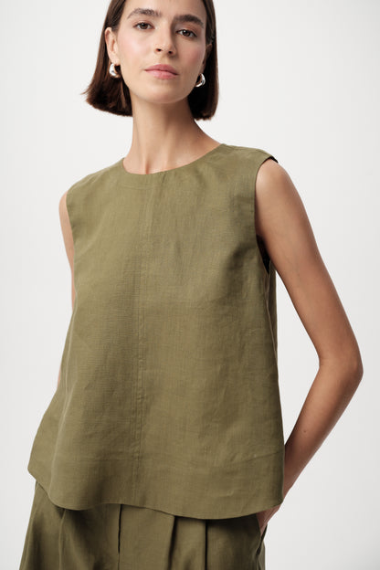 Almira Blouse- Olive Khaki