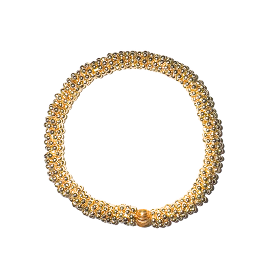 Medium Gold Daisy Bead Bracelet