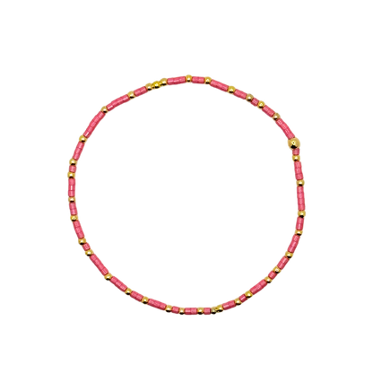 Flamingo Glossy Bitty Bauble Bracelet