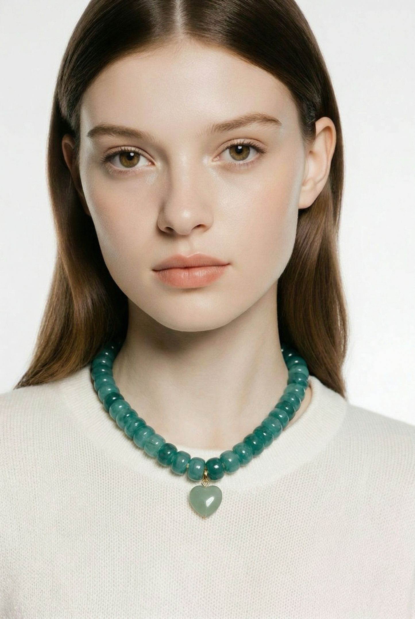 Green Heart Pendant Necklace