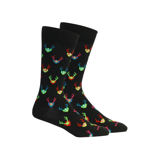 Eli Antler Socks: Black