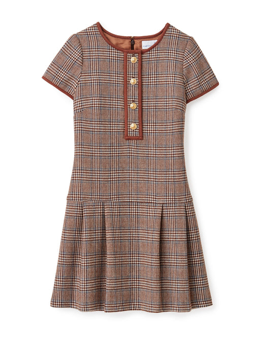 Gabi Dress- Brownstone Tweed