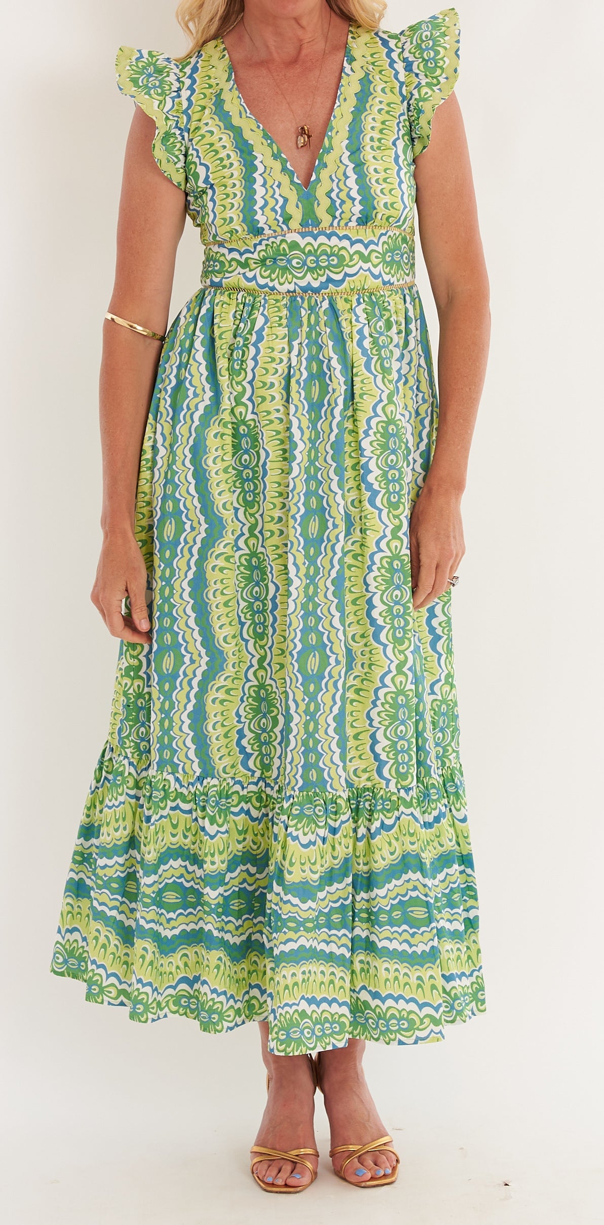 Henning Dress- Marble Limeade