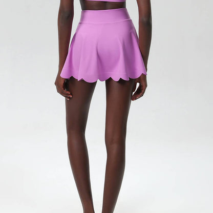 Scalloped Tennis Skirt- Light Purple