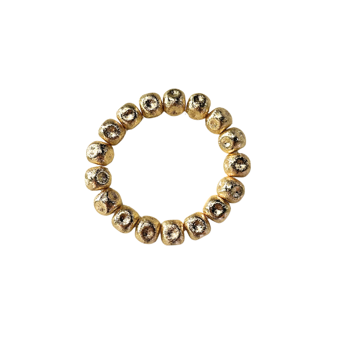 18K Gold Brushed Chunky Bracelet