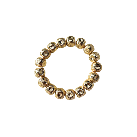 18K Gold Brushed Chunky Bracelet
