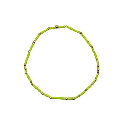 Lime Green Bitty Bauble Bracelet