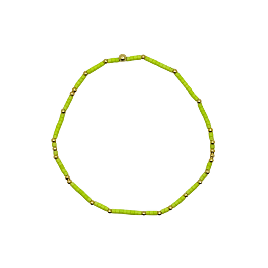 Lime Green Bitty Bauble Bracelet