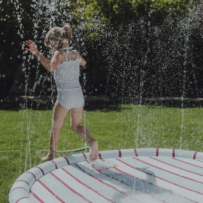 Kids Splash Pad - Blue & Red Striped
