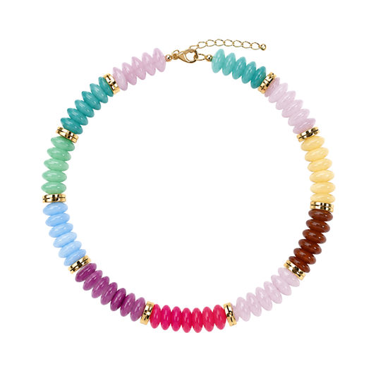 Girly Pop Multi Color Chunky Resin Necklace