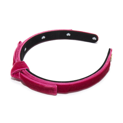 Raspberry Bardot Ribbon Slim Headband