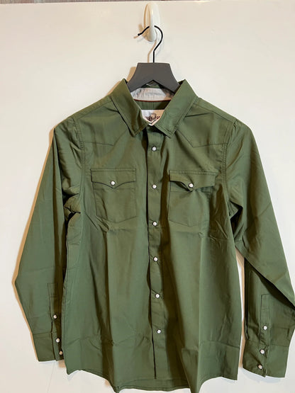 Boys Reata Long Sleeve Shirt- Cactus