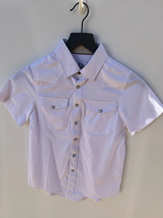 Boys Reata Long Sleeve Shirt- White