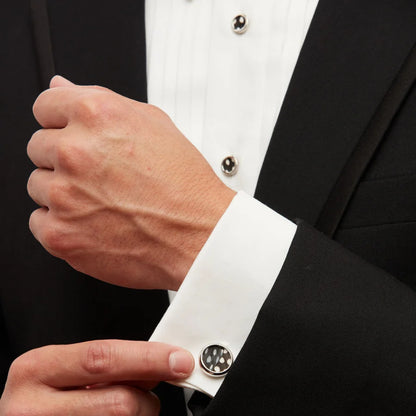 Bear Cufflink & Stud Sets- Rhodium