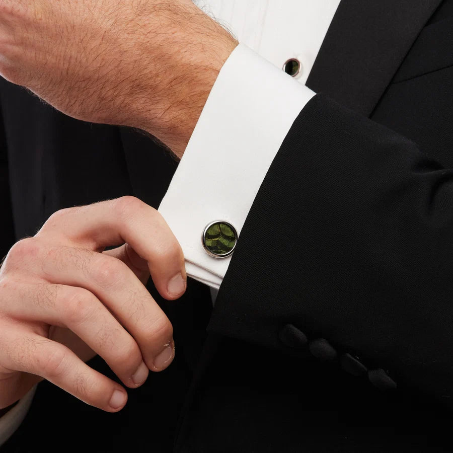 Dewees Cufflink & Studs Set- Rhodium