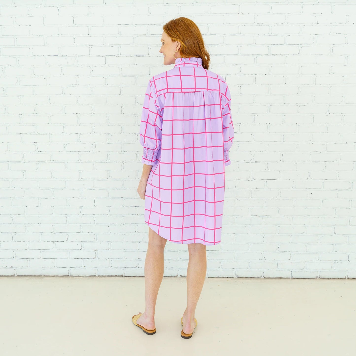 Kimberly Park Dress- Lavender + Red