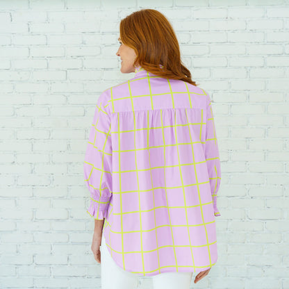 Kimberly Park Top- Lavender + Green
