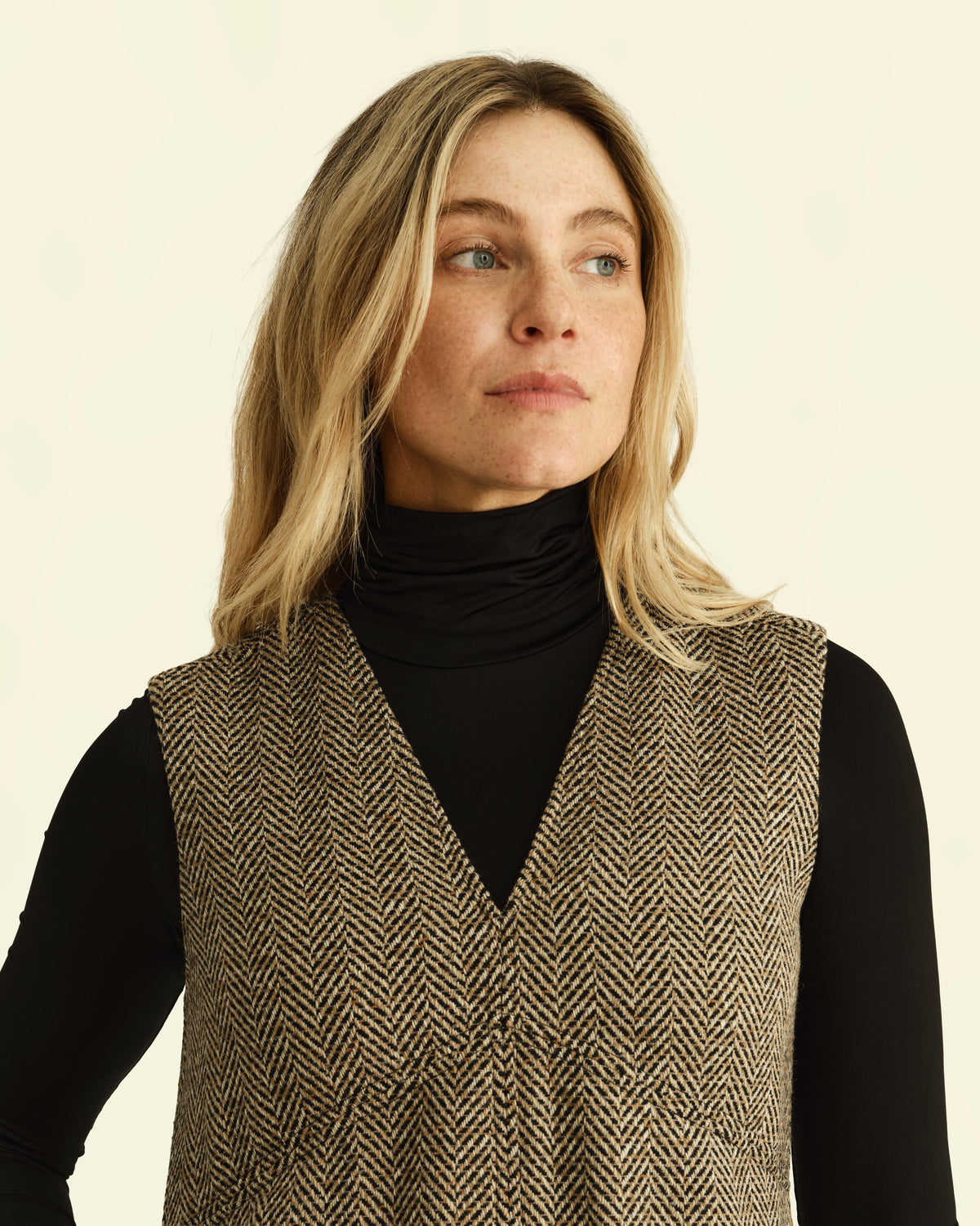 Tate Mini Dress- Fireside Herringbone