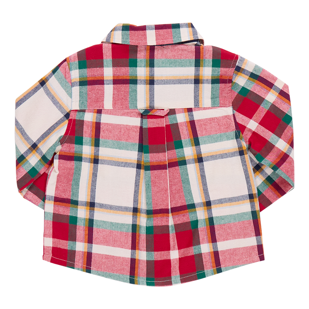 Boys Jack Shirt- Holiday Tartan