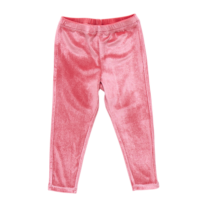 Girls Velour Legging- Desert Rose