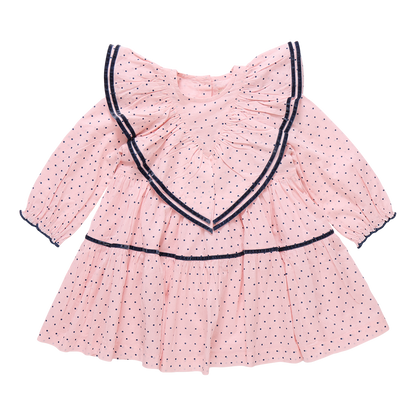 Girls Raphaela Dress- Strawberry Cream Polka Dot