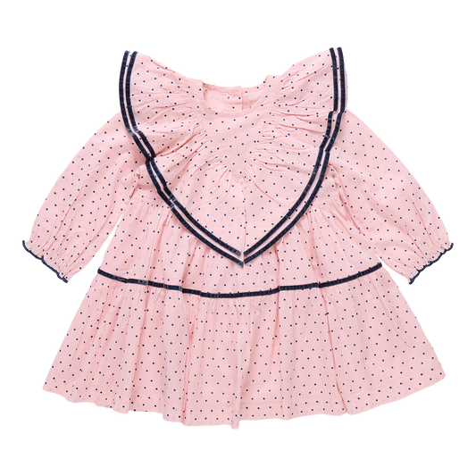 Girls Raphaela Dress- Strawberry Cream Polka Dot