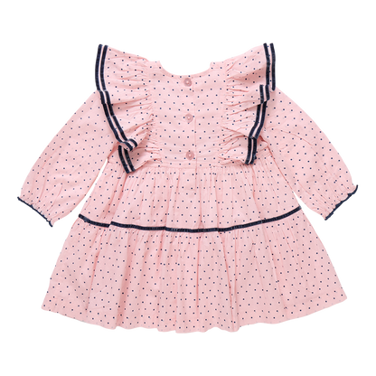 Girls Raphaela Dress- Strawberry Cream Polka Dot