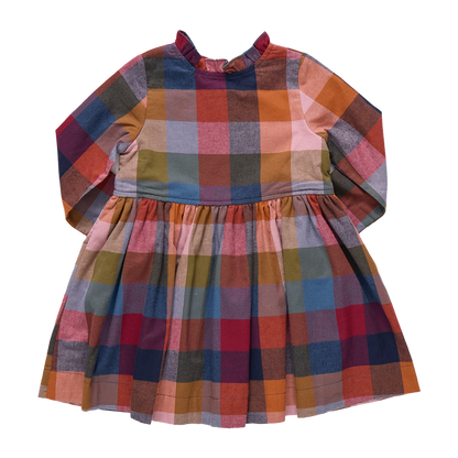 Girls Autumn Dress- Harvest Check