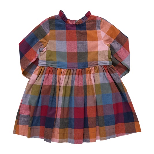 Girls Autumn Dress- Harvest Check