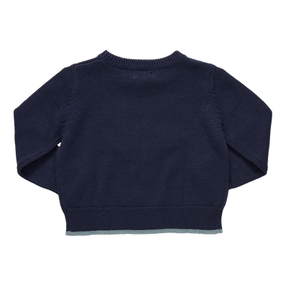 Baby Boys Oliver Sweater- Navy Mallard