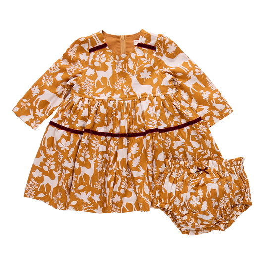 Baby Girls Lennon Dress Set-  Harvest Botanical