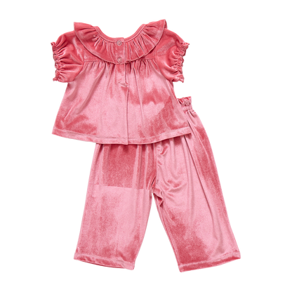 Baby Girls Velour Maura 2-Piece Set- Desert Rose