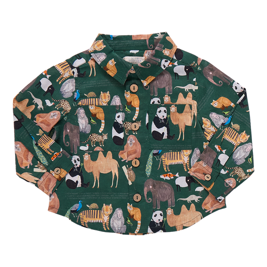 Baby Boys Jack Shirt- Animals of Asia