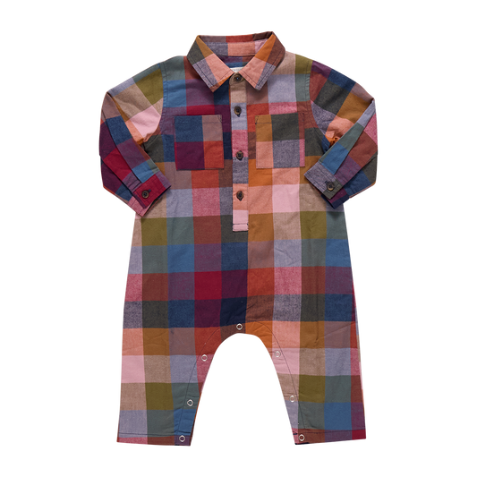 Baby Boys Easton Jumper-  Harvest Check