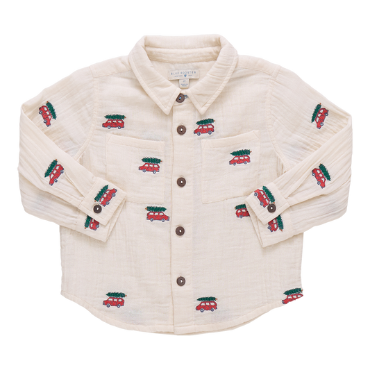 Baby Boys Jack Shirt- Tree Farm Embroidery