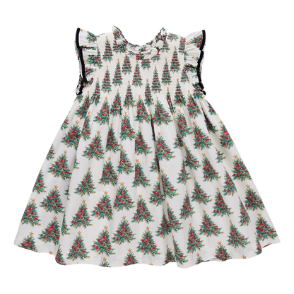 Girls Stevie Dress- Vintage Trees