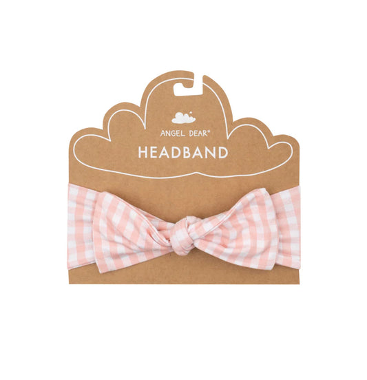 Mini Gingham Pink Headband