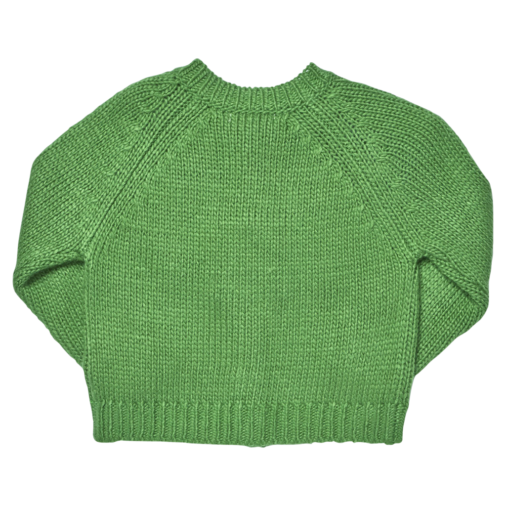 Girls Blossom Sweater- Blue Flower Embroidery