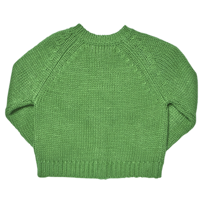 Girls Blossom Sweater- Blue Flower Embroidery