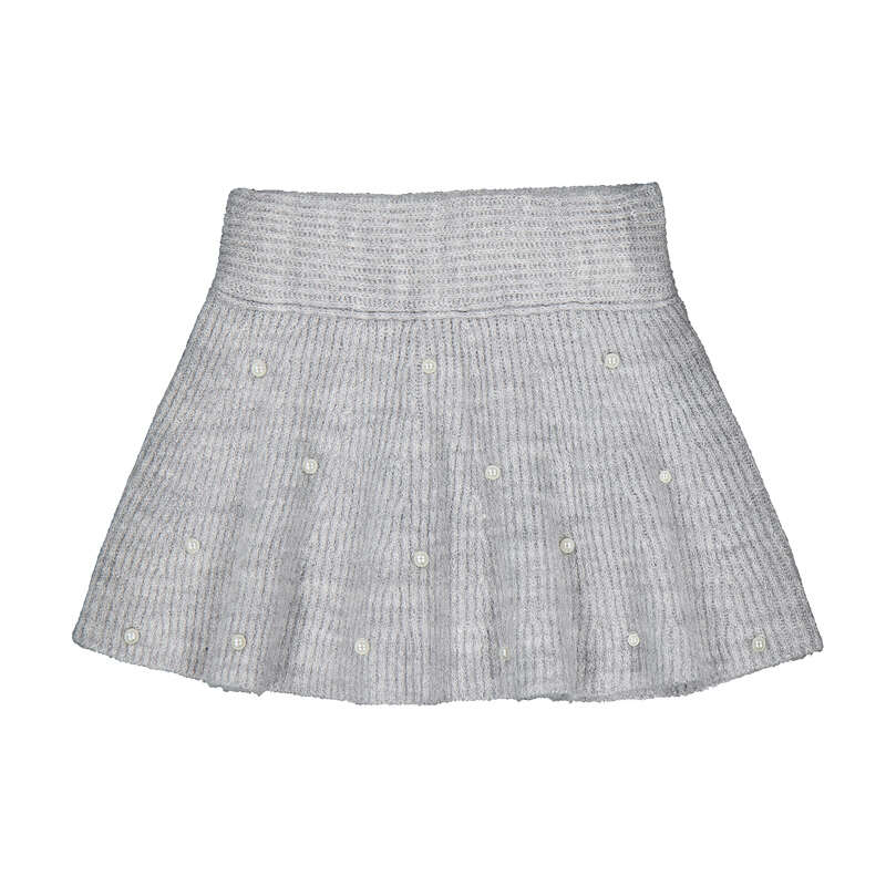 Pearl Knit Skirt- Gray