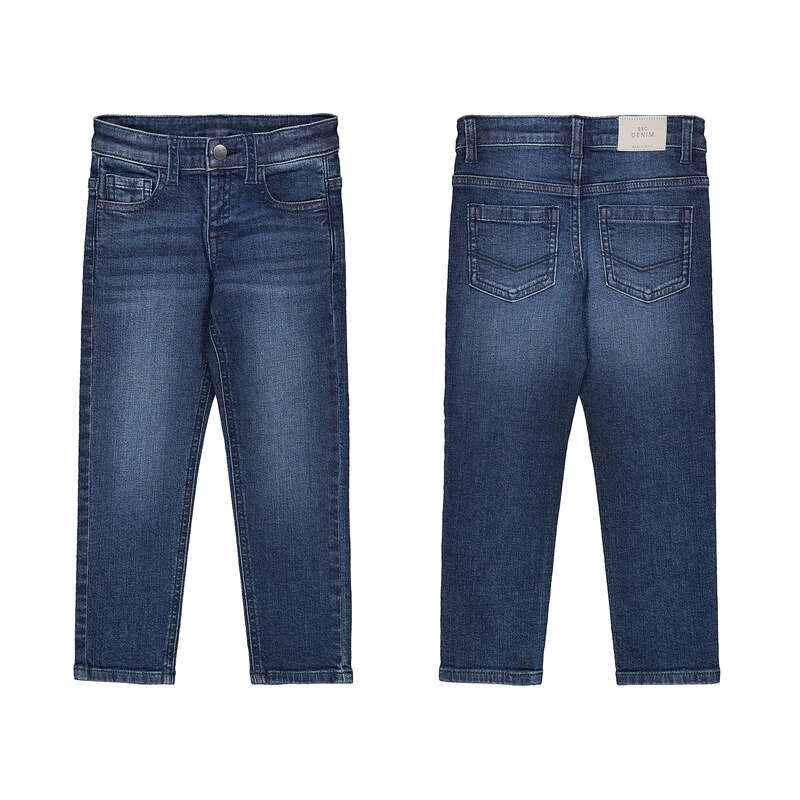 Basic Slim Fit Trousers - Dark Denim