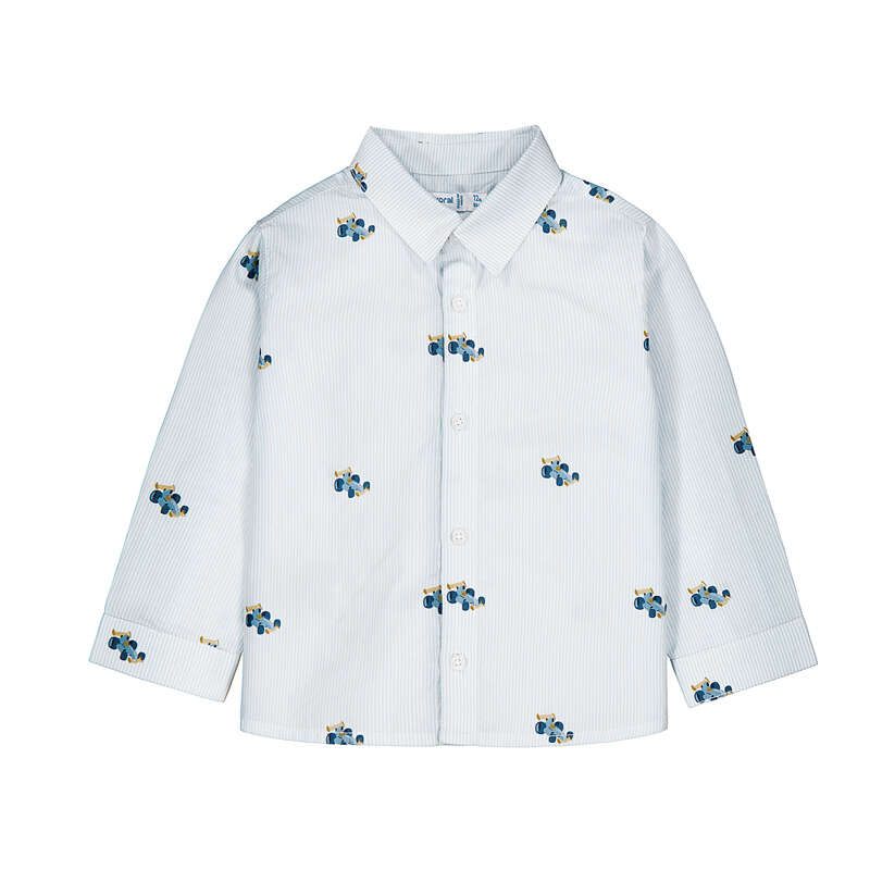 Long Sleeve Button Down- Cars