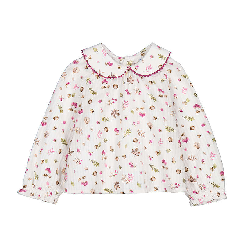 Baby Girl Woven Blouse- Natural