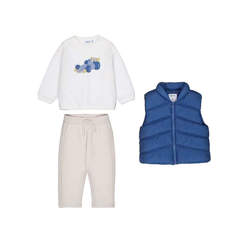 Pullover Pant + Vest Set- Indigo