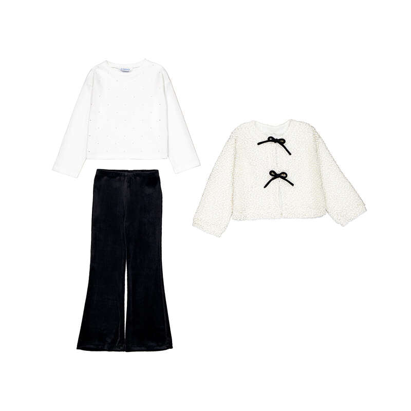Black Bow Leggings + Jacket Set